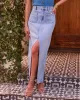 Kamora Denim Maxi Skirt sold by Vici