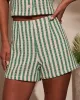 Fresh Feels Striped High Rise Shorts sold by Vici