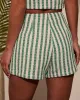 Fresh Feels Striped High Rise Shorts sold by Vici