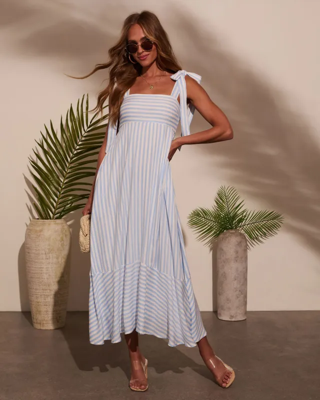 Colene Striped Maxi Dress made by Vici