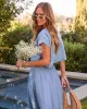 Iris Chambray Crop Top sold by Vici