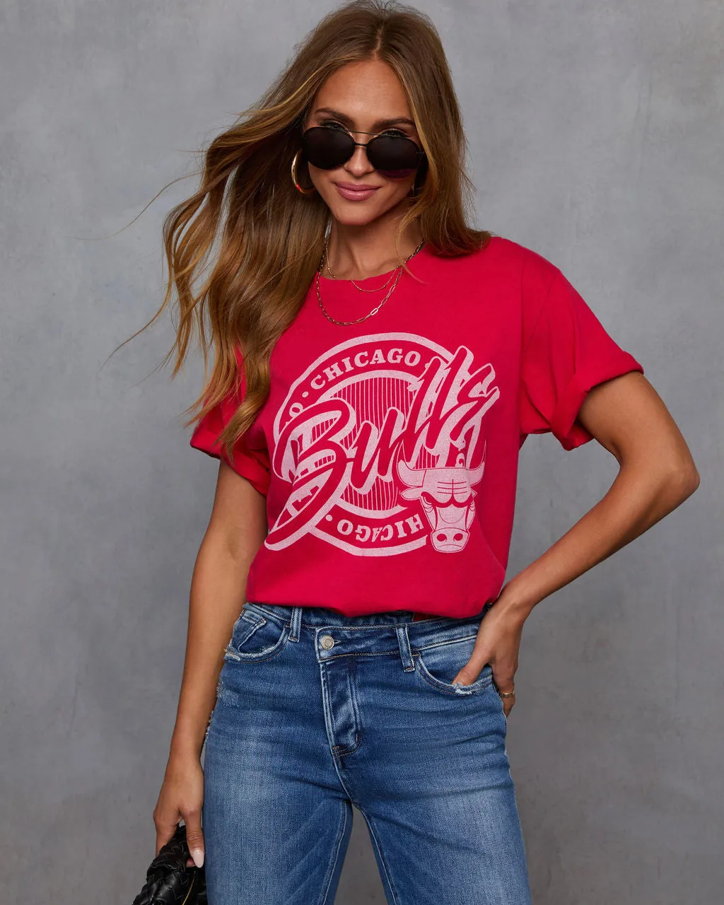 Chicago Bulls Short Sleeve Graphic Tee sold by Vici product image thumbnail 5
