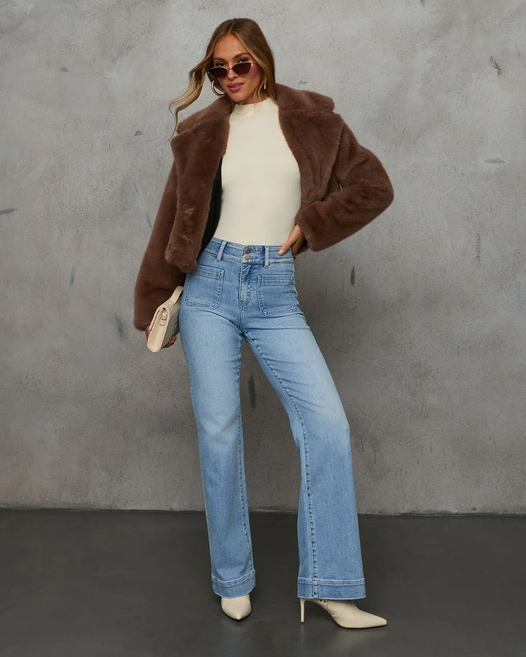 Found You Here Stretch High Rise Wide Leg Jeans sold by Vici product image thumbnail 2