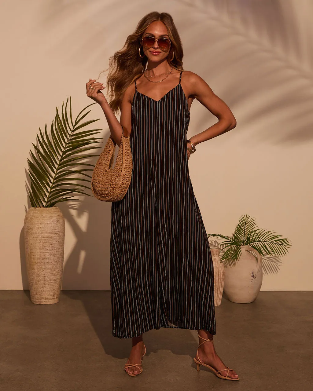 Road Tripper Relaxed Striped Jumpsuit sold by Vici product image thumbnail 5