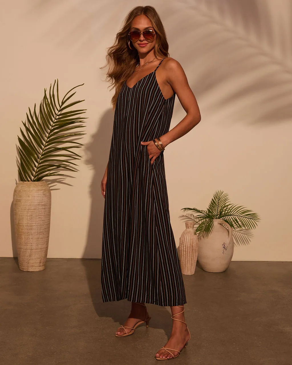Road Tripper Relaxed Striped Jumpsuit sold by Vici product image thumbnail 3
