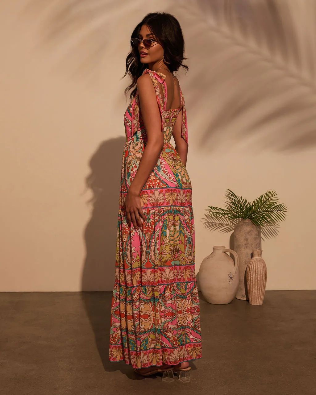 Coastal Luxe Abstract Maxi Dress sold by Vici product image thumbnail 4