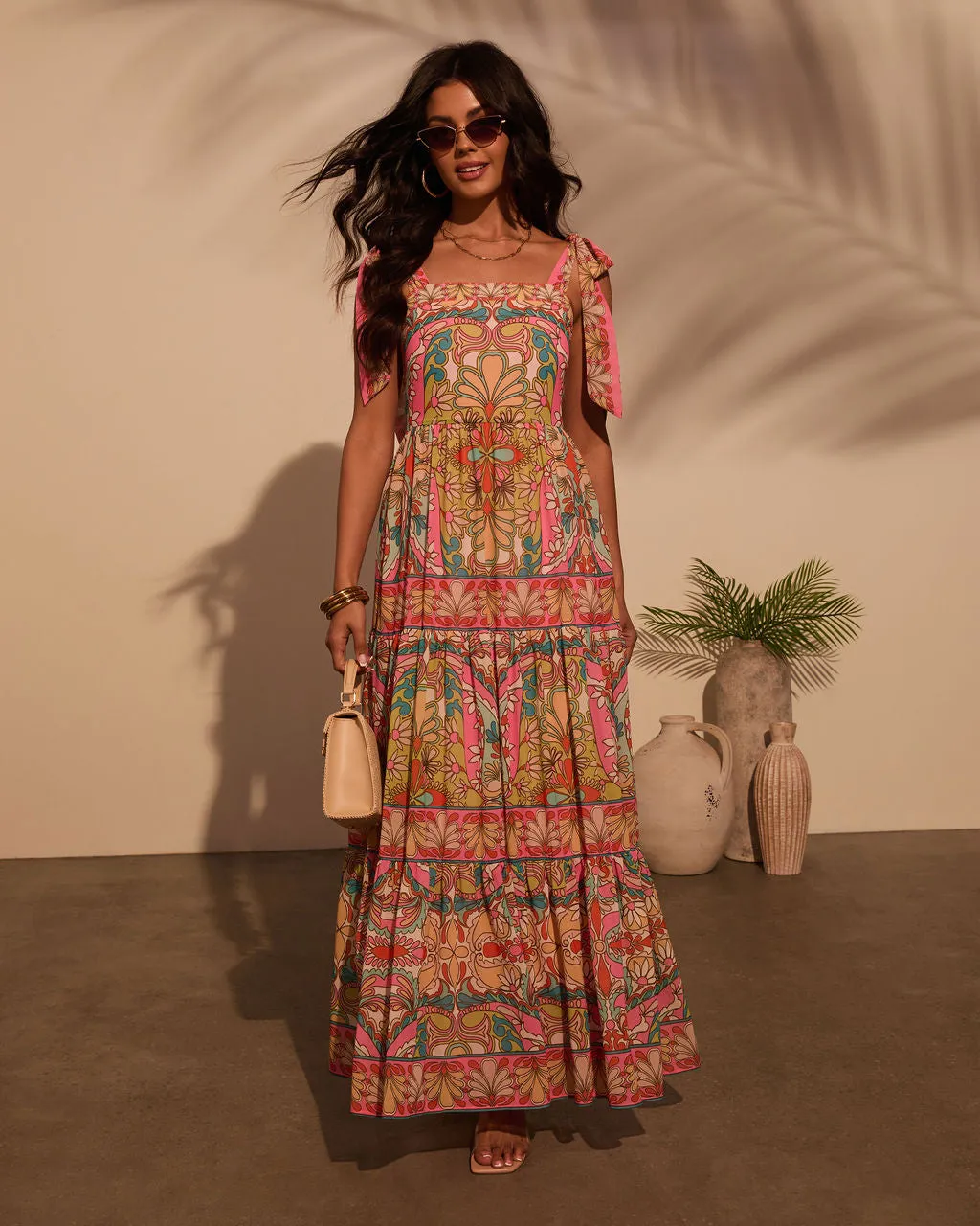 Coastal Luxe Abstract Maxi Dress sold by Vici product image thumbnail 5