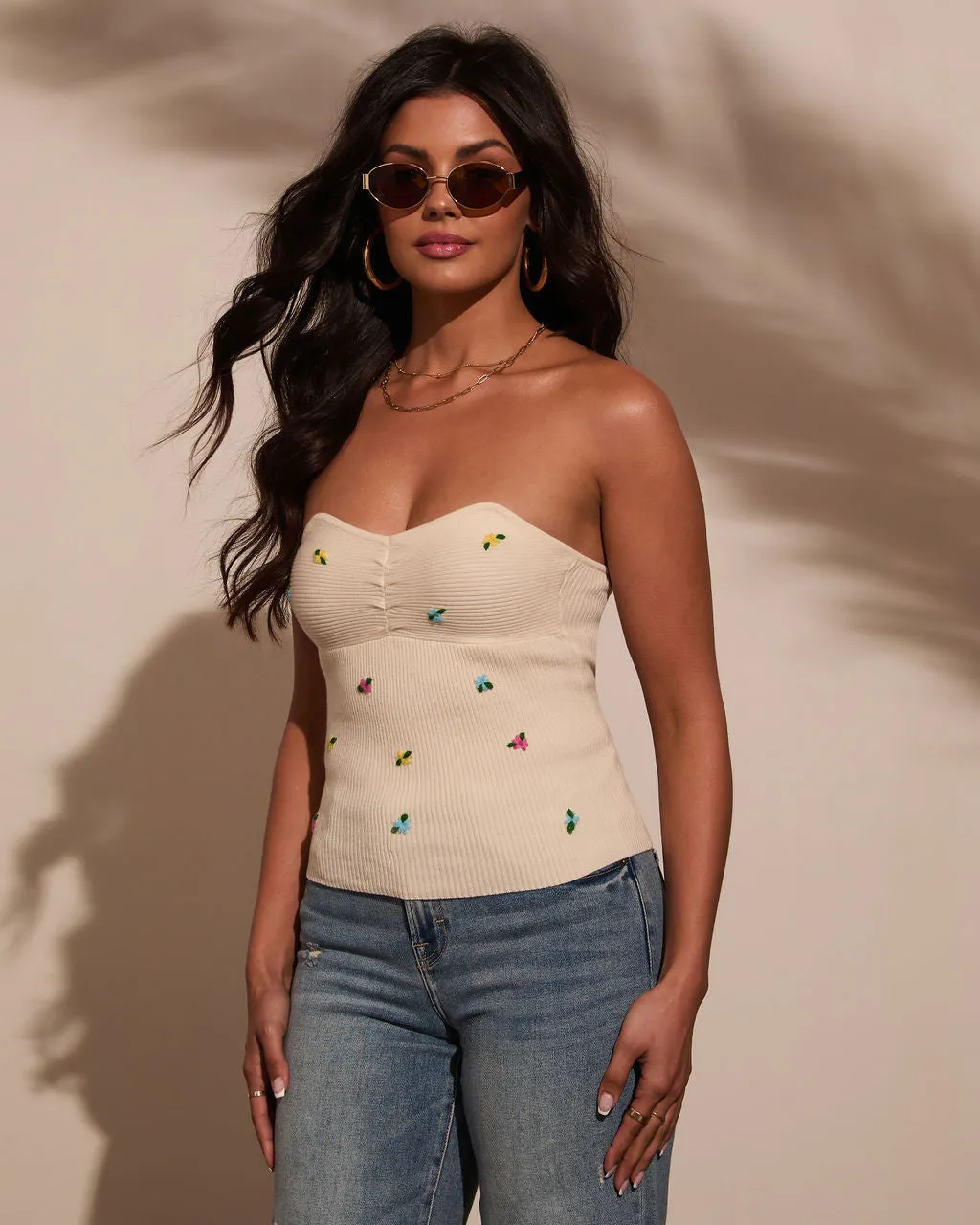 Petal Play Floral Strapless Top sold by Vici product image thumbnail 3