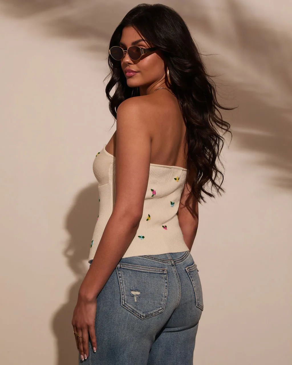 Petal Play Floral Strapless Top sold by Vici product image thumbnail 4