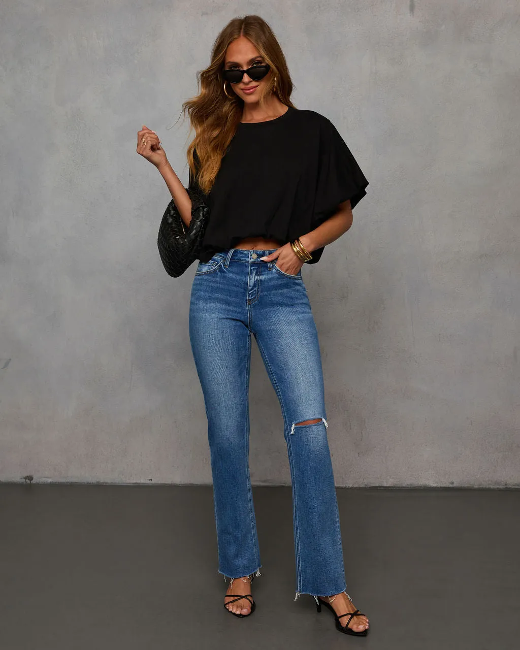Elodiena Super Stretch Distressed Skinny Jeans sold by Vici product image thumbnail 2
