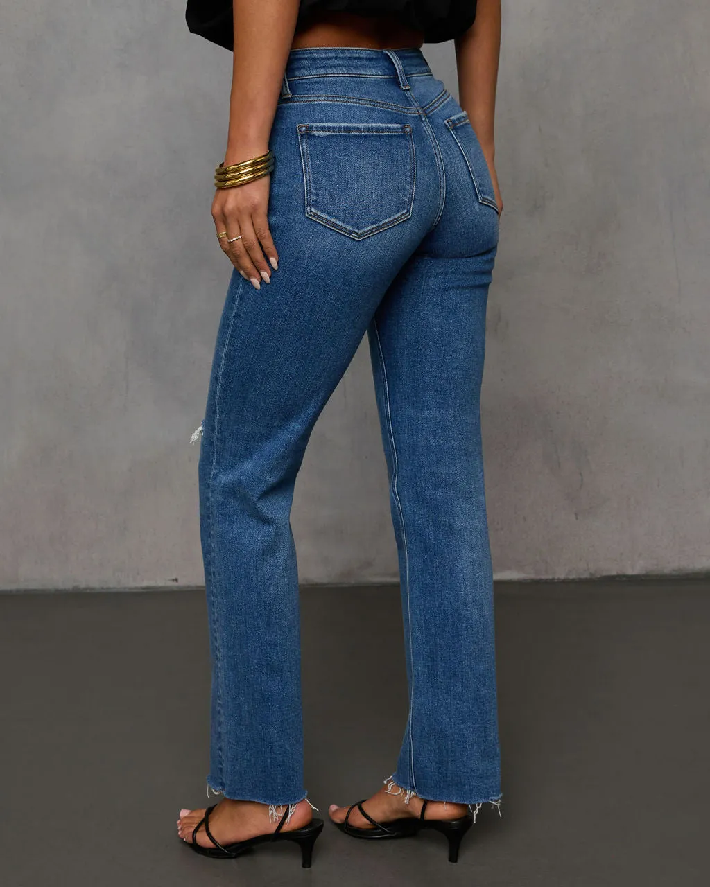 Elodiena Super Stretch Distressed Skinny Jeans sold by Vici product image thumbnail 4