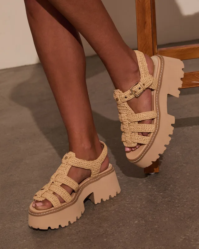 Amina Crochet Chunky Platform Sandals made by Vici