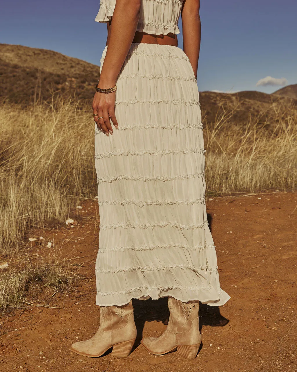 Celestial Haven Chiffon Maxi Skirt sold by Vici product image thumbnail 4
