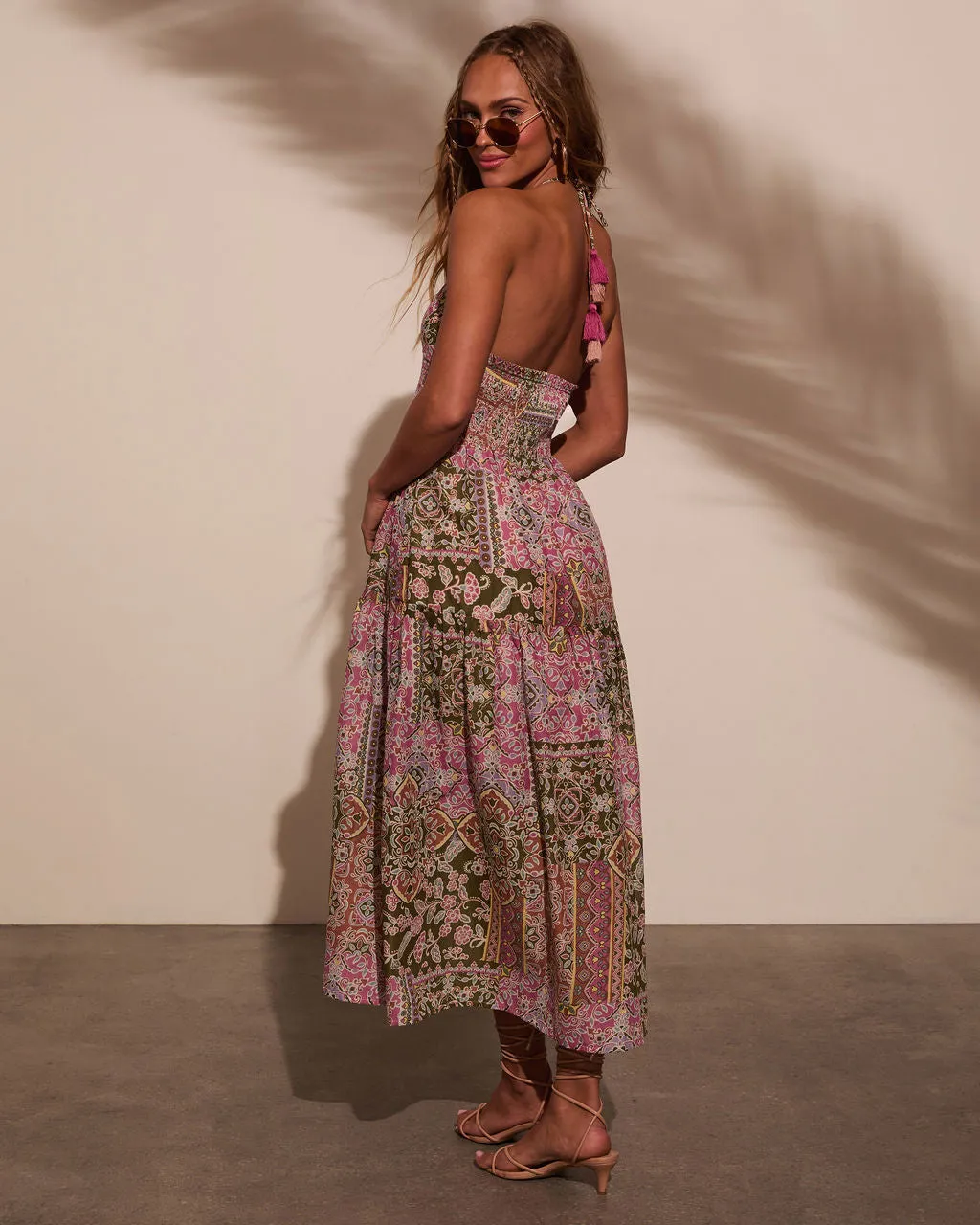 Giada Abstract Tassel Tie Midi Dress sold by Vici product image thumbnail 4