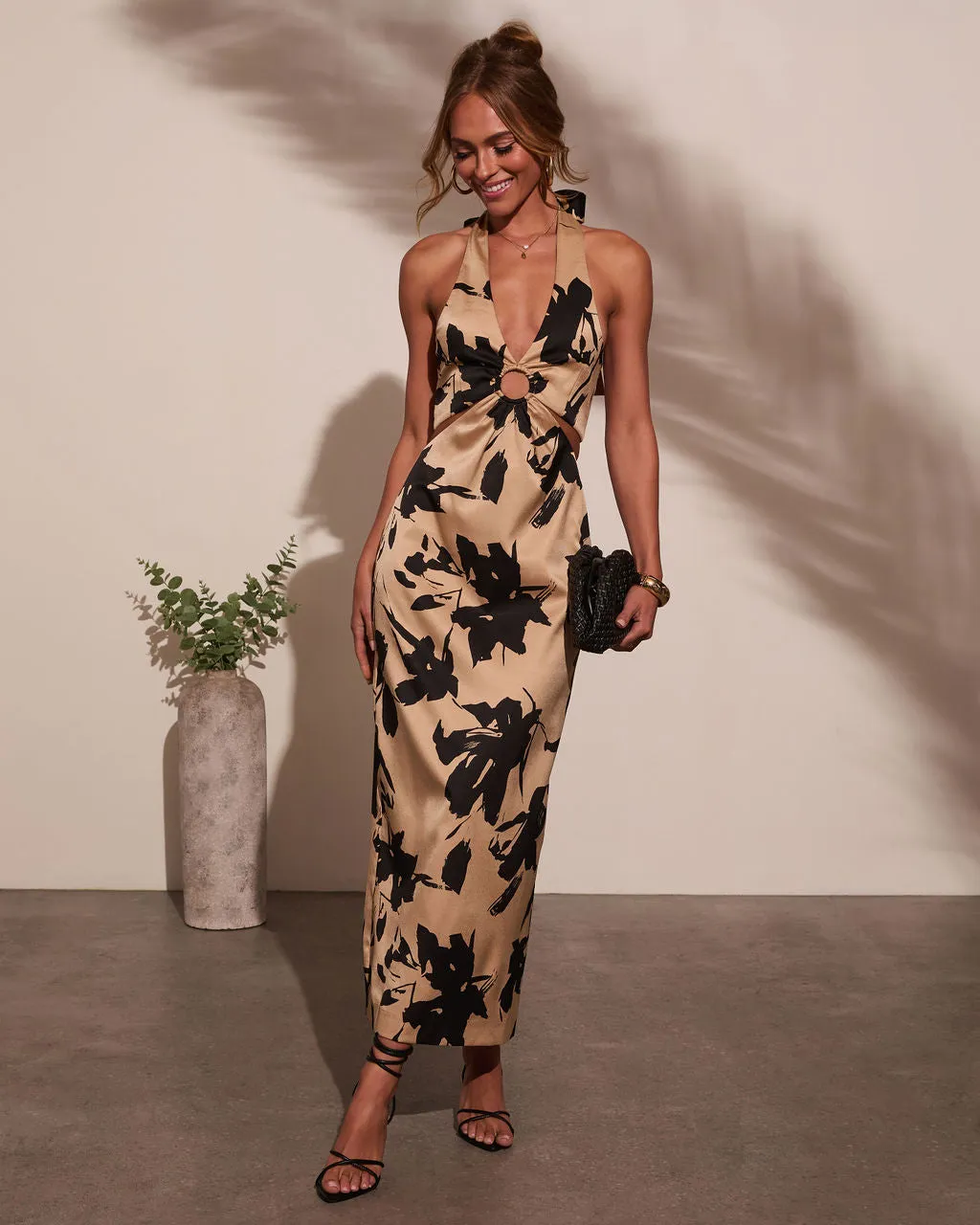 Nellah Cut Out Halter Maxi Dress sold by Vici