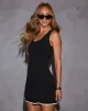 Quinley Pleated Contrast Trim Mini Dress sold by Vici