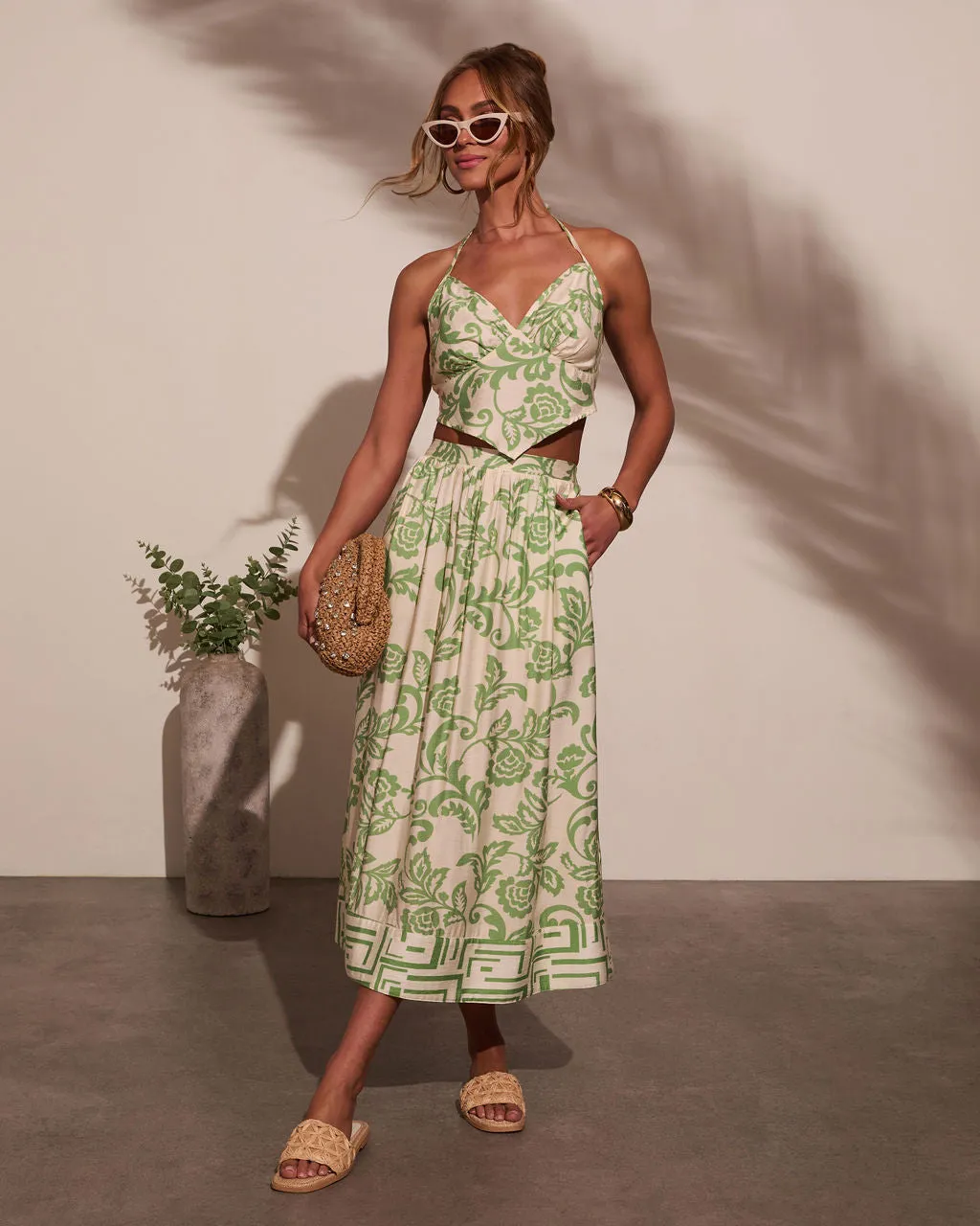 Elliah Abstract Maxi Skirt sold by Vici