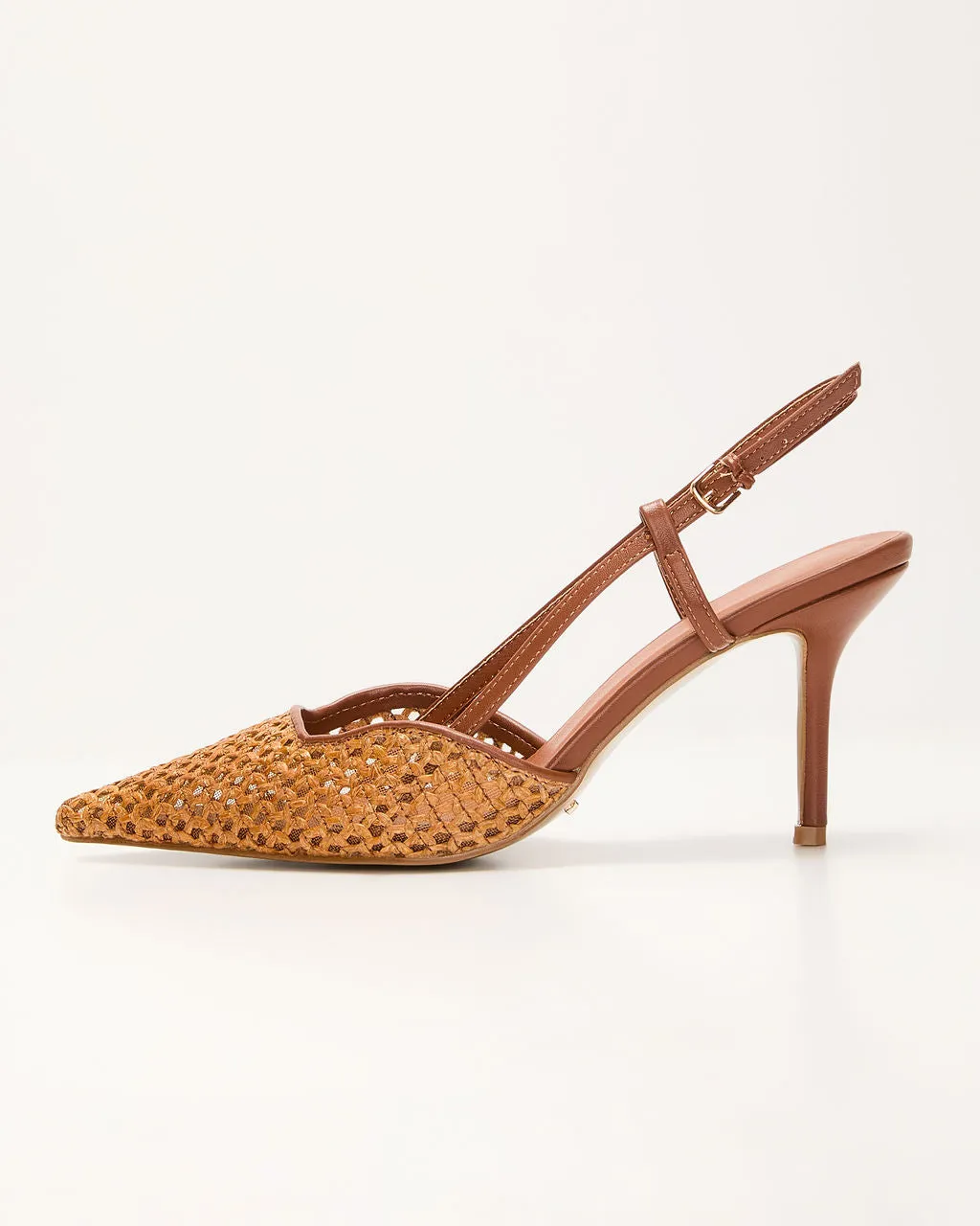 Sunny Sole Woven Raffia Slingback Heels sold by Vici product image thumbnail 5