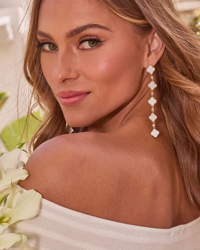 Silvia Embellished Drop Earrings made by Vici