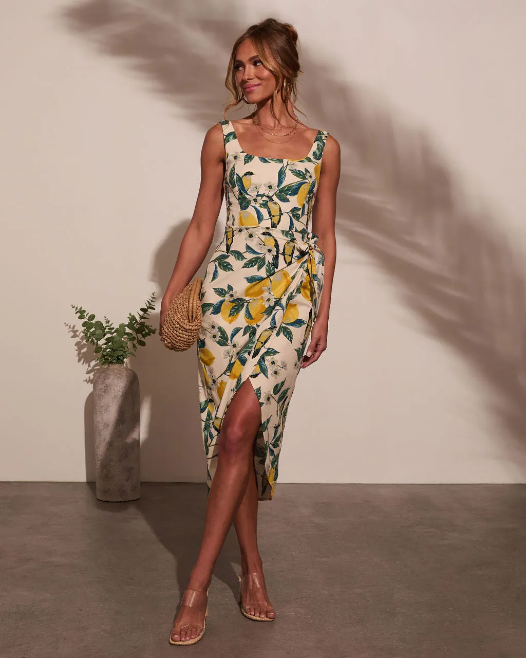 Sweet Days Wrap Midi Dress sold by Vici