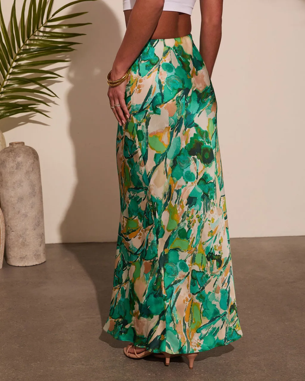 Celestial Gardens Abstract Maxi Skirt sold by Vici product image thumbnail 4