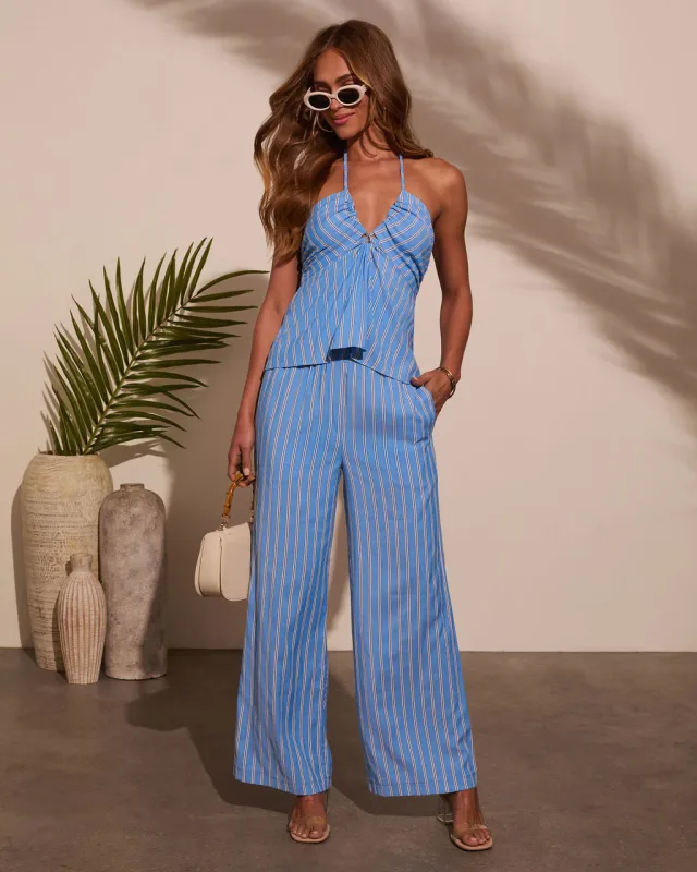 Ashton Pinstripe Wide Leg Pants sold by Vici