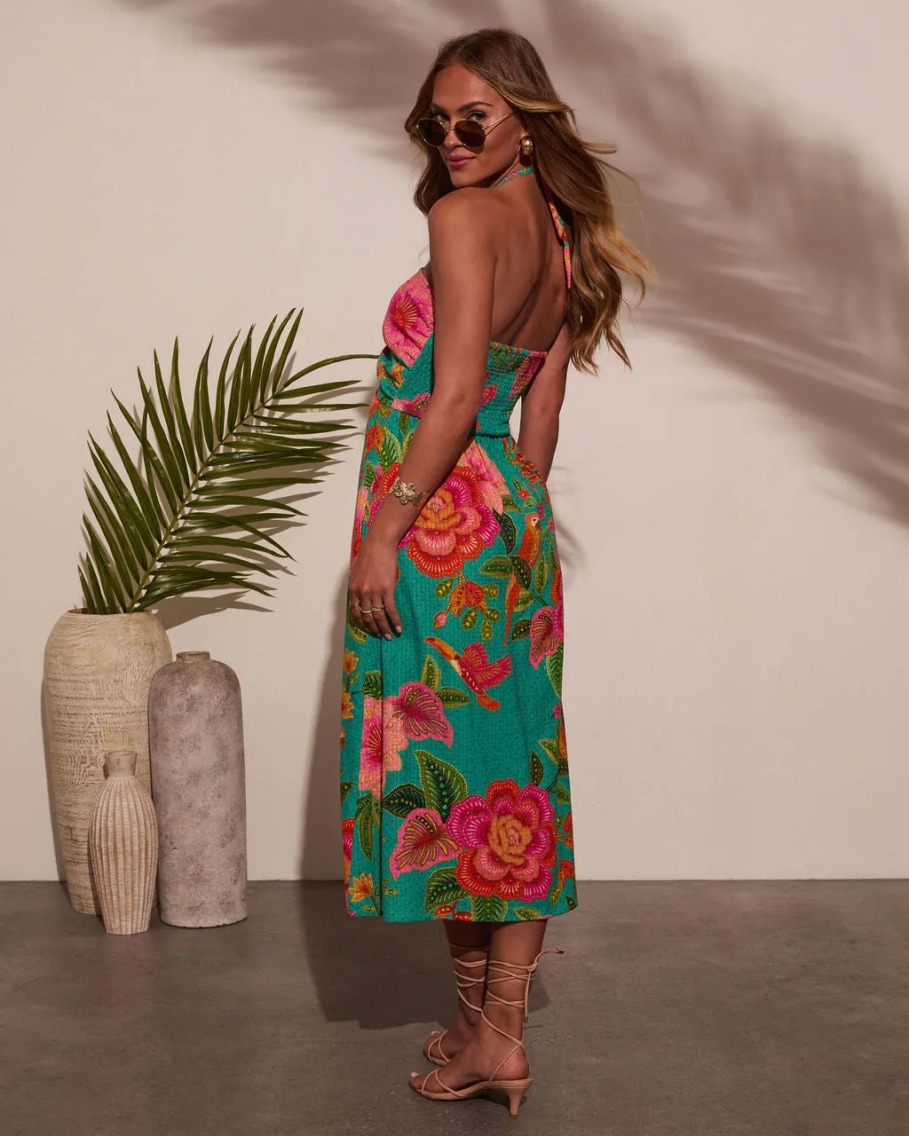 Jessica Floral Halter Midi Dress sold by Vici product image thumbnail 4