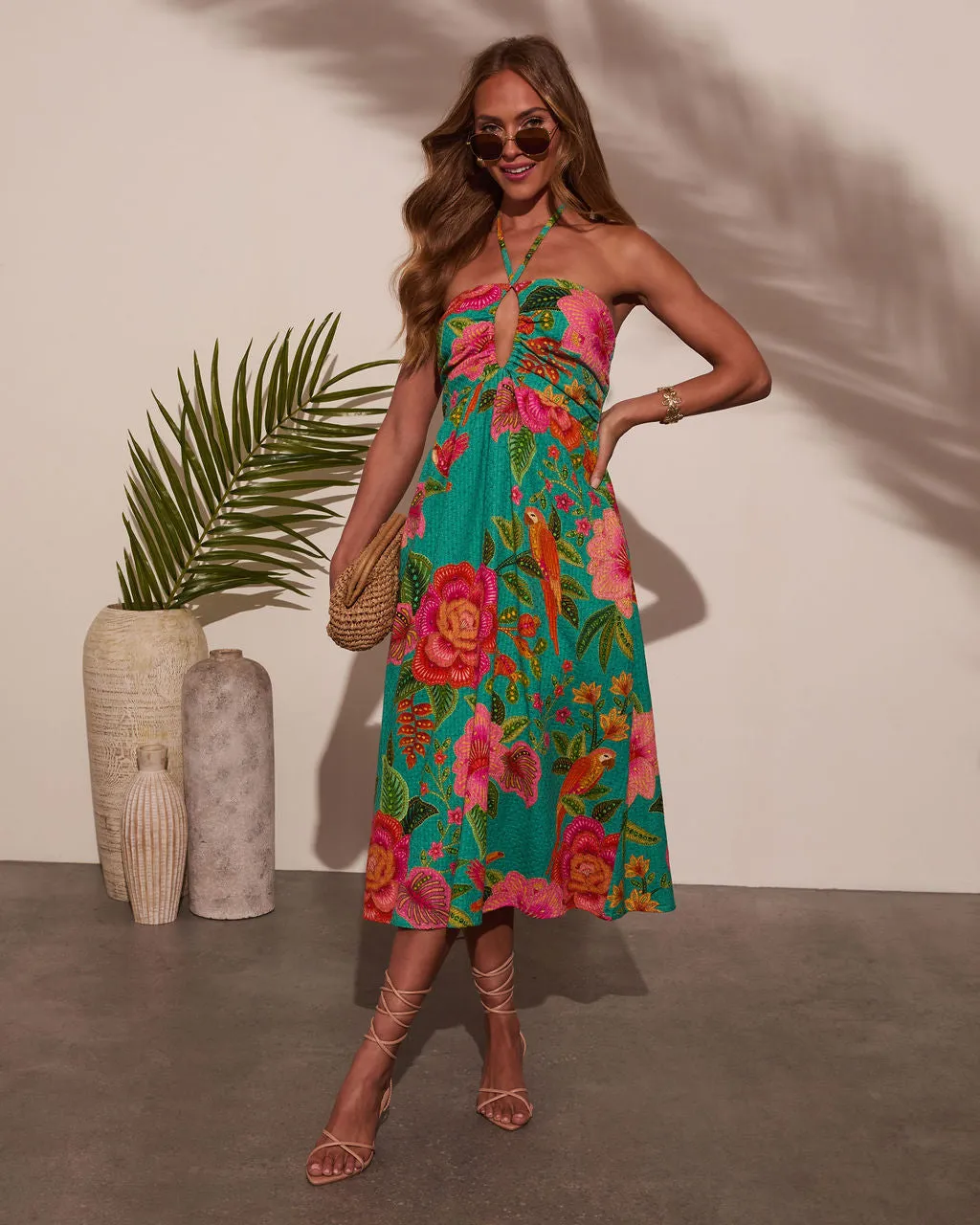 Jessica Floral Halter Midi Dress sold by Vici product image thumbnail 5