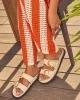 Kaylah Woven Buckle Sandals sold by Vici