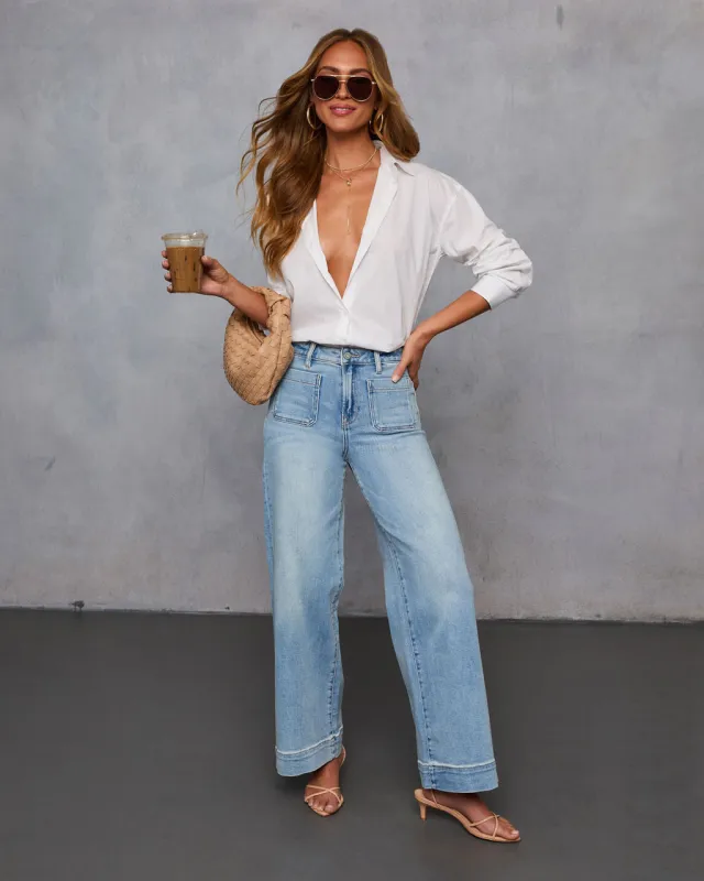 Janis Wide Leg Jeans sold by Vici