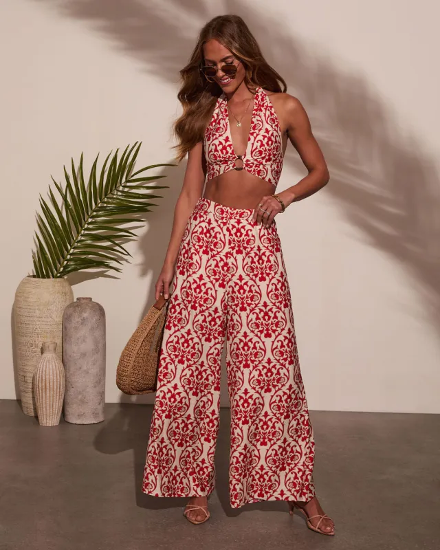 Deep Trance Abstract Wide Leg Pants made by Vici