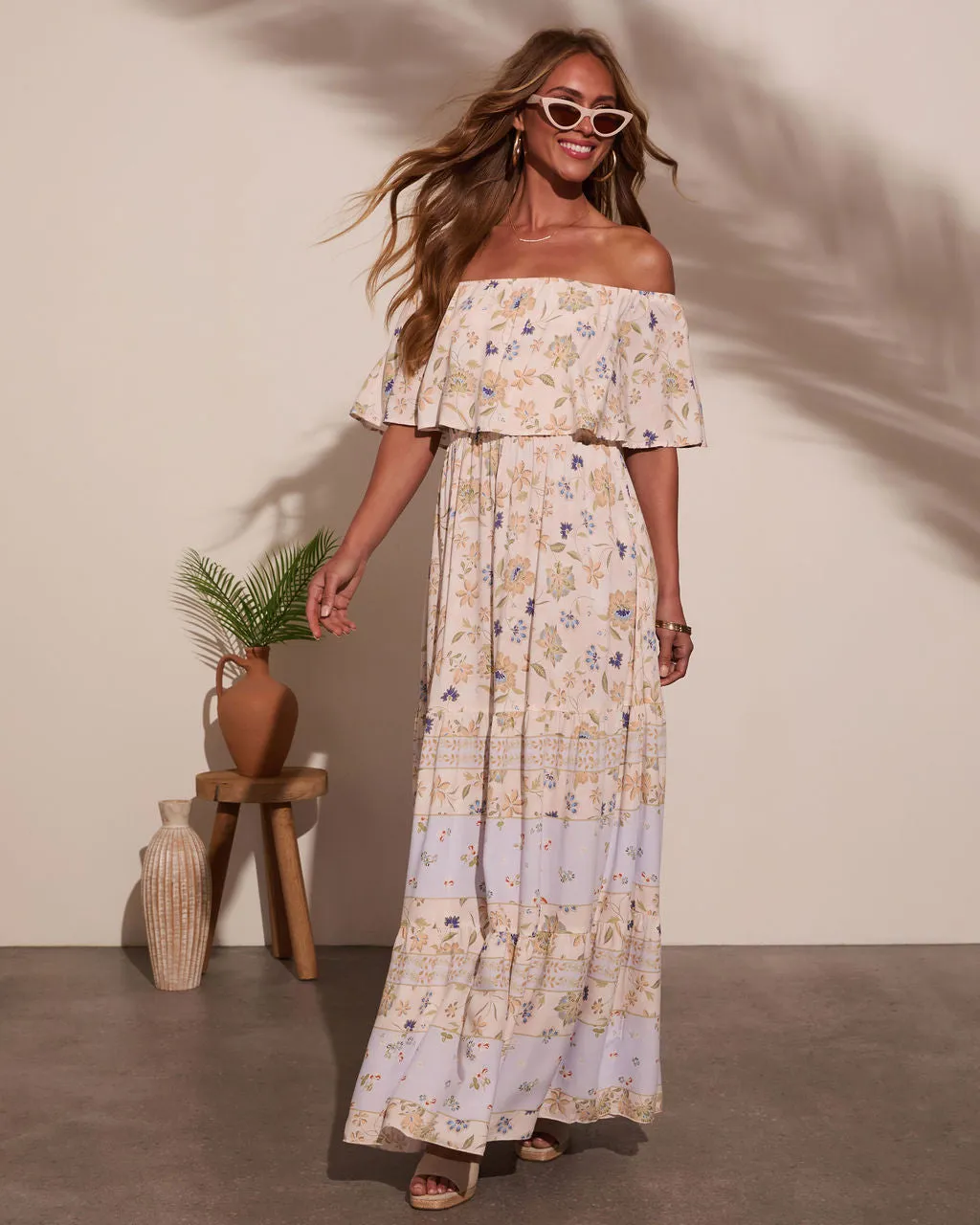 Niah Off The Shoulder Maxi Dress sold by Vici product image thumbnail 3