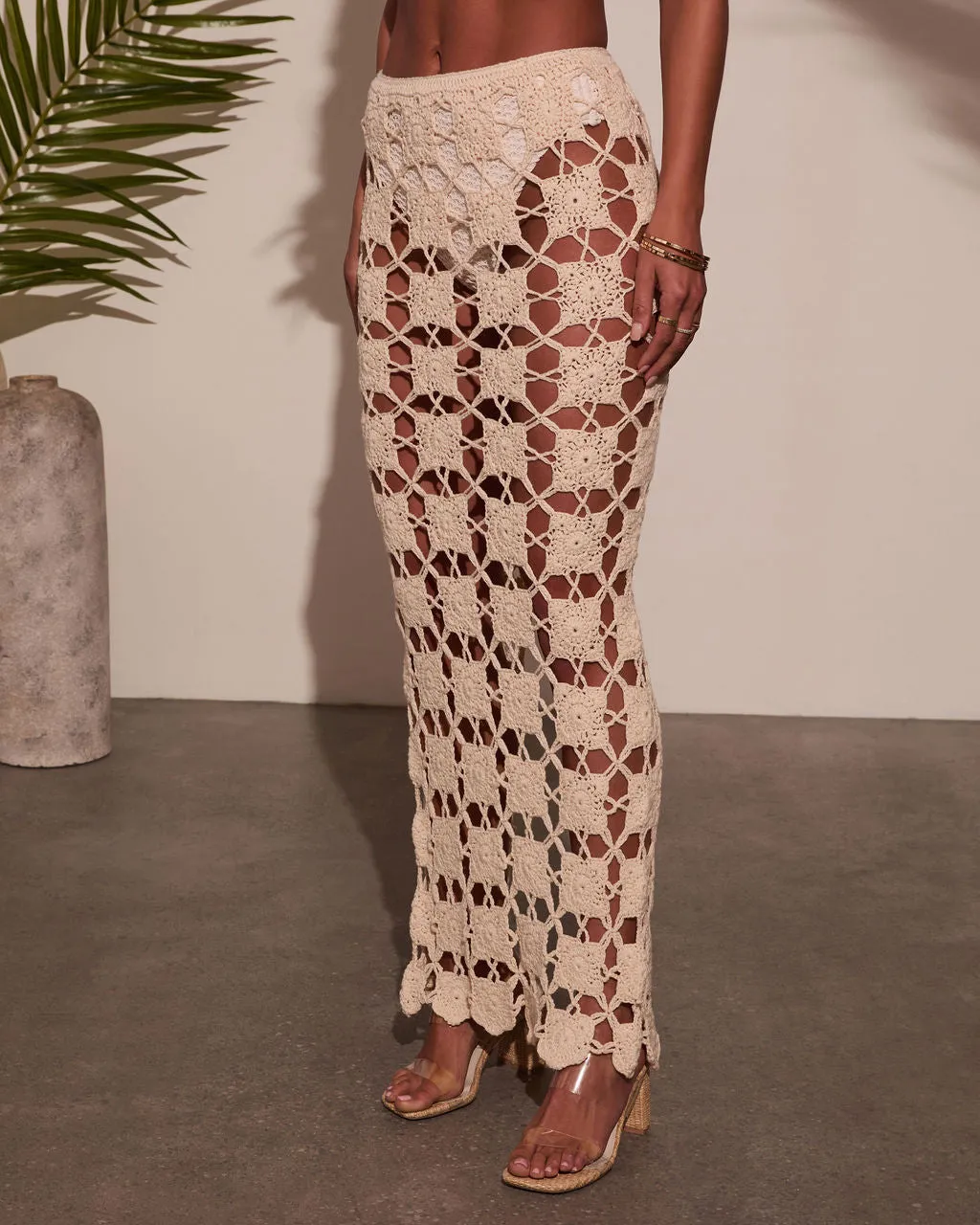 Francina Crochet Cover Up Maxi Skirt sold by Vici product image thumbnail 3