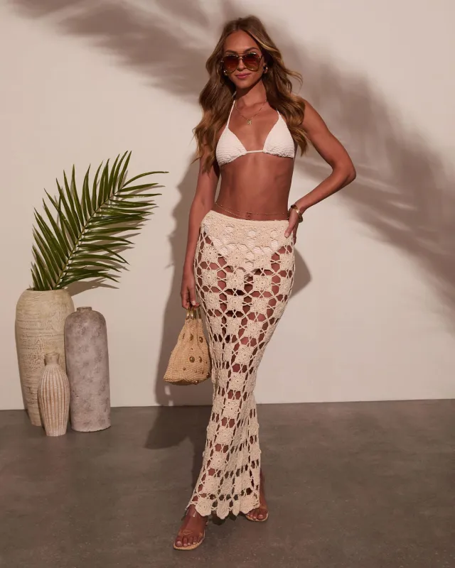 Francina Crochet Cover Up Maxi Skirt sold by Vici