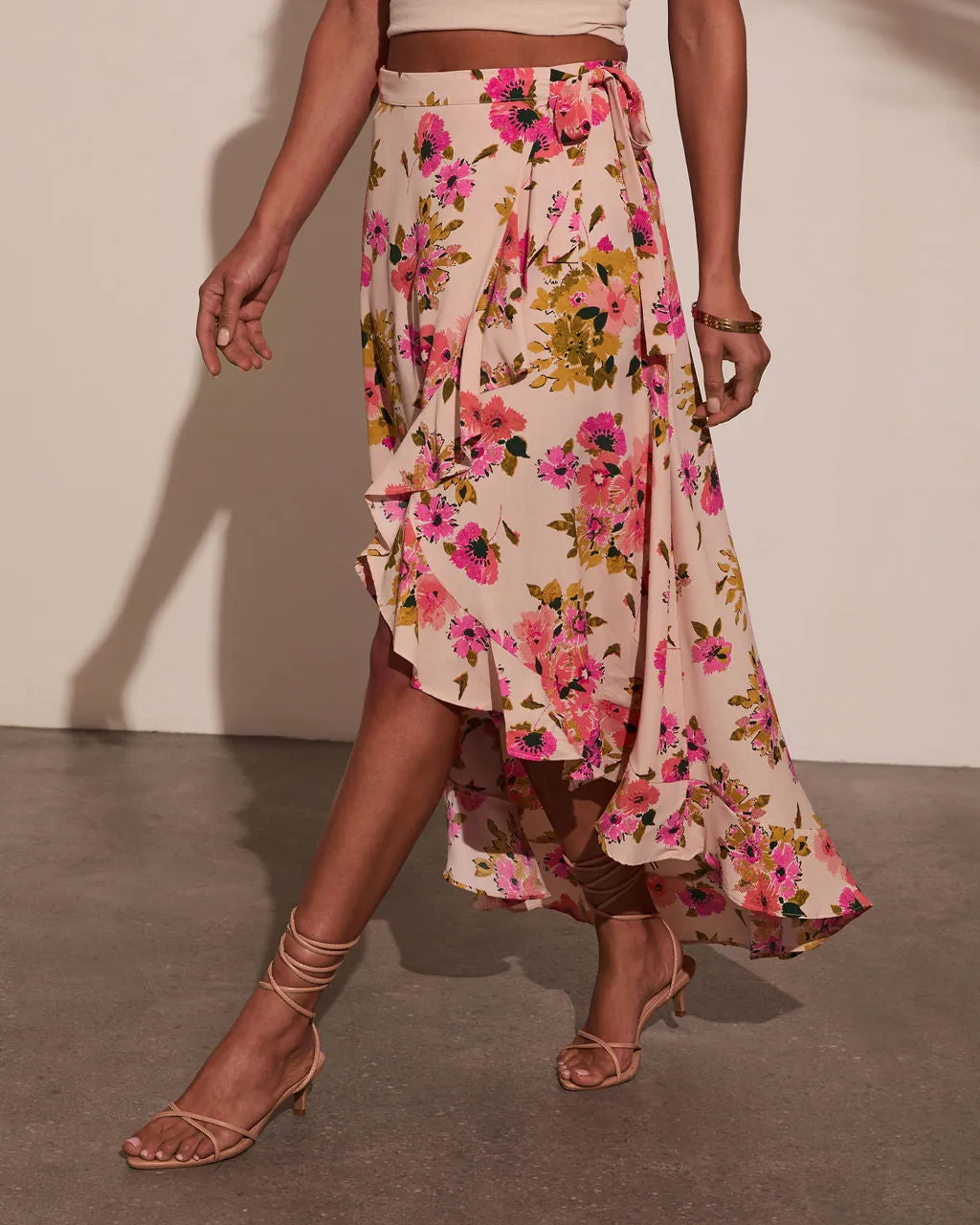 Kemie Floral Wrap Midi Skirt sold by Vici product image thumbnail 3