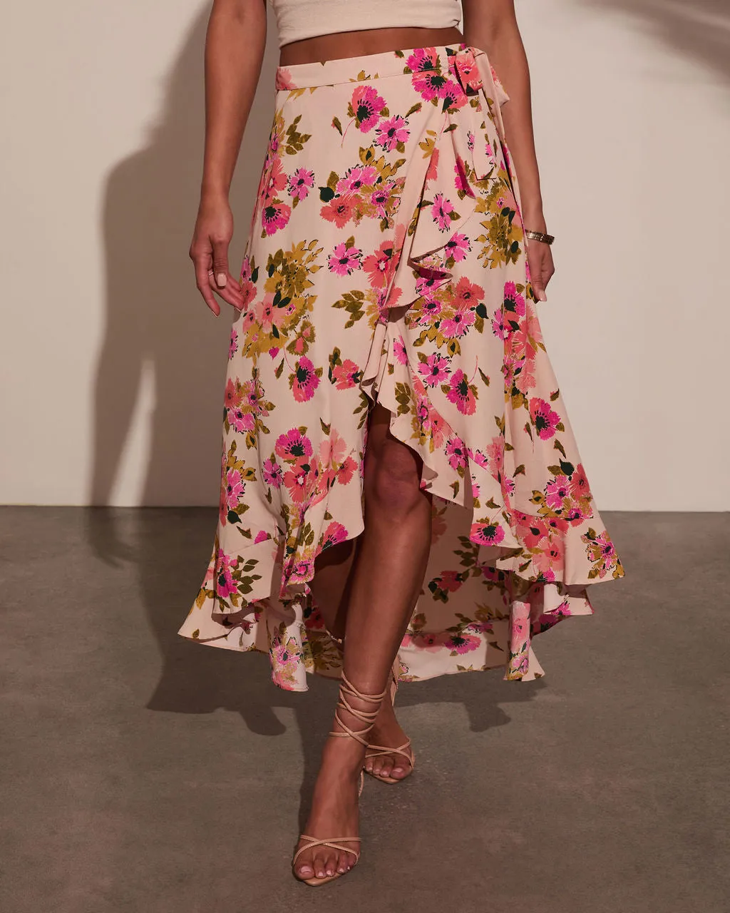 Kemie Floral Wrap Midi Skirt sold by Vici product image thumbnail 5