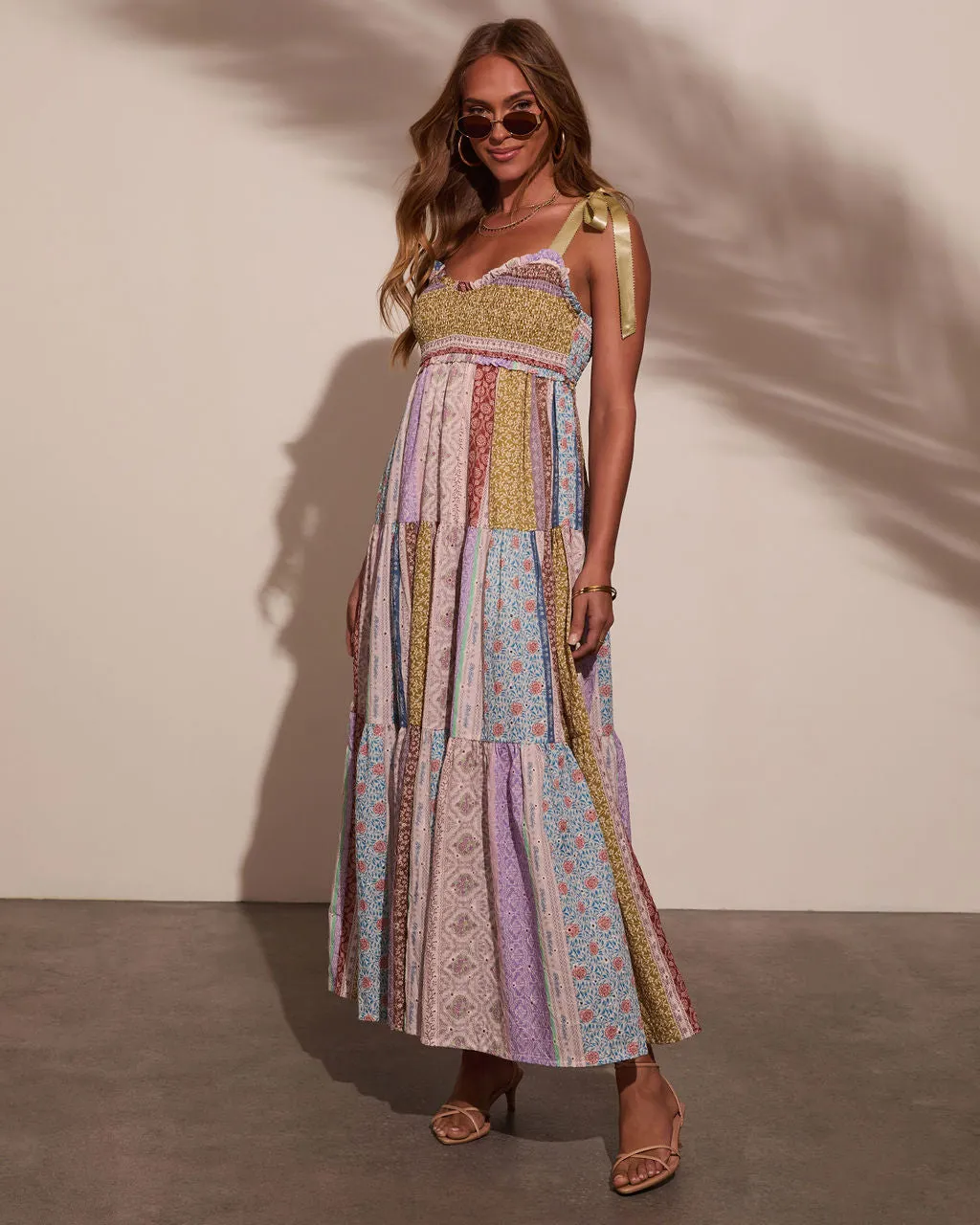Sweet Spring Patchwork Maxi Dress sold by Vici product image thumbnail 3