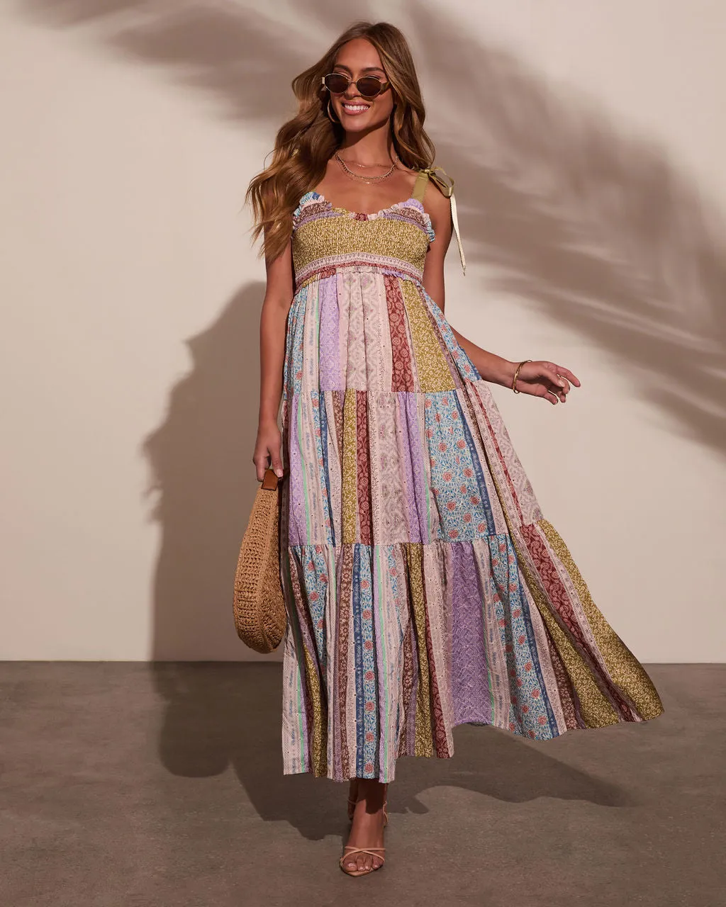 Sweet Spring Patchwork Maxi Dress sold by Vici product image thumbnail 5