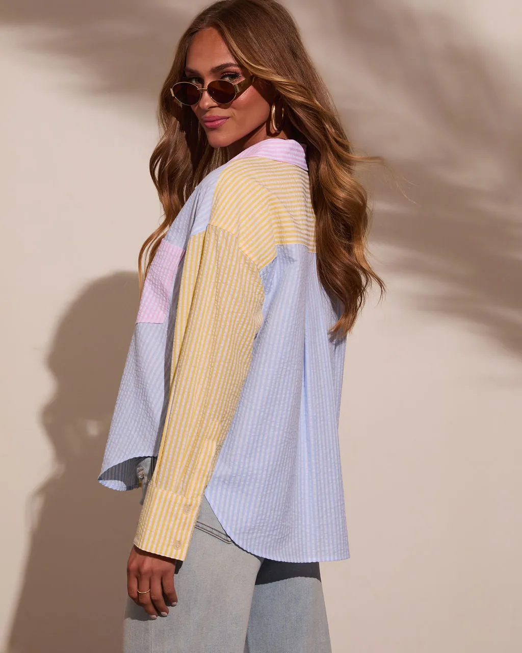 Westin Colorblock Button Down Top sold by Vici product image thumbnail 4