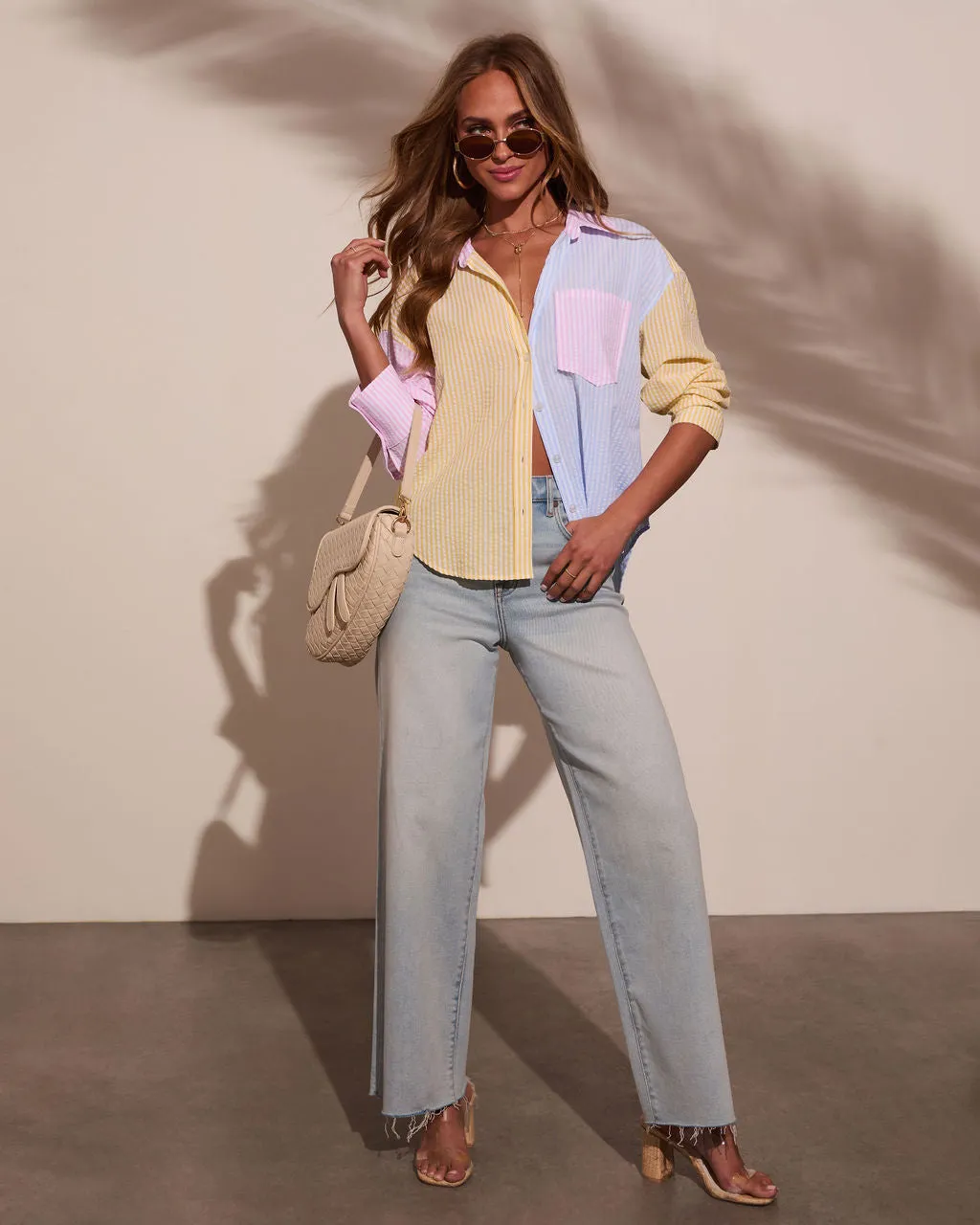 Westin Colorblock Button Down Top sold by Vici product image thumbnail 2