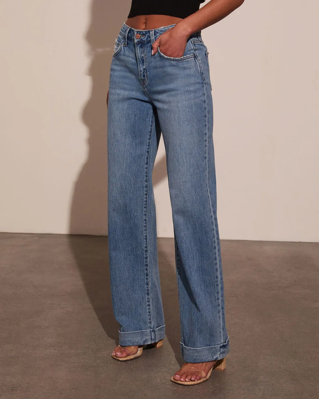 Mellow Muse Rigid Wide Leg Jeans sold by Vici product image thumbnail 3