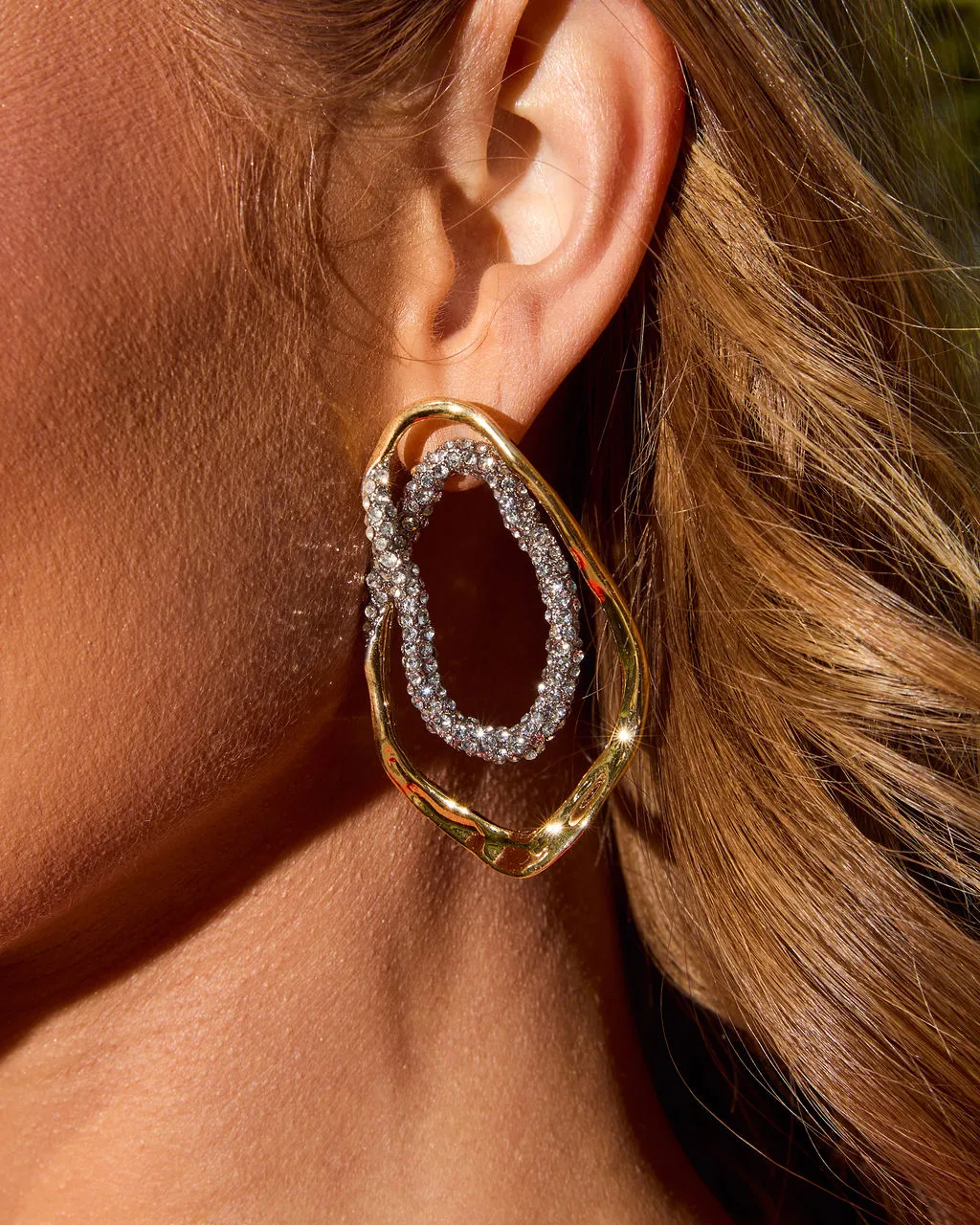 Charmed Dream Embellished Teardrop Earrings sold by Vici product image thumbnail 2