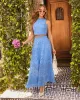 Whitney Eyelet Midi Skirt sold by Vici
