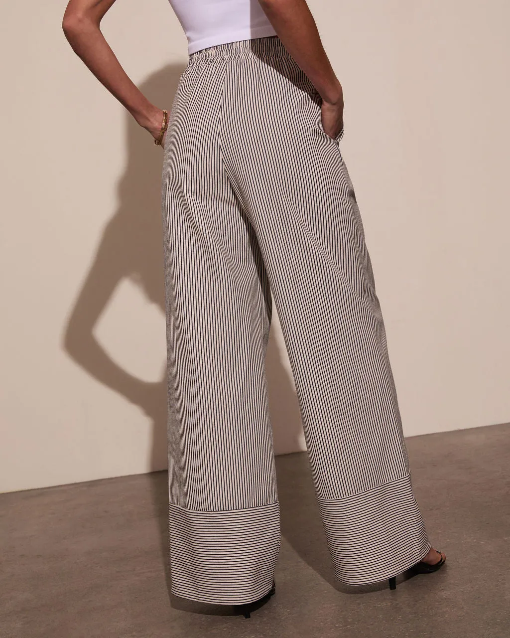 Millie Striped Wide Leg Pants sold by Vici product image thumbnail 4