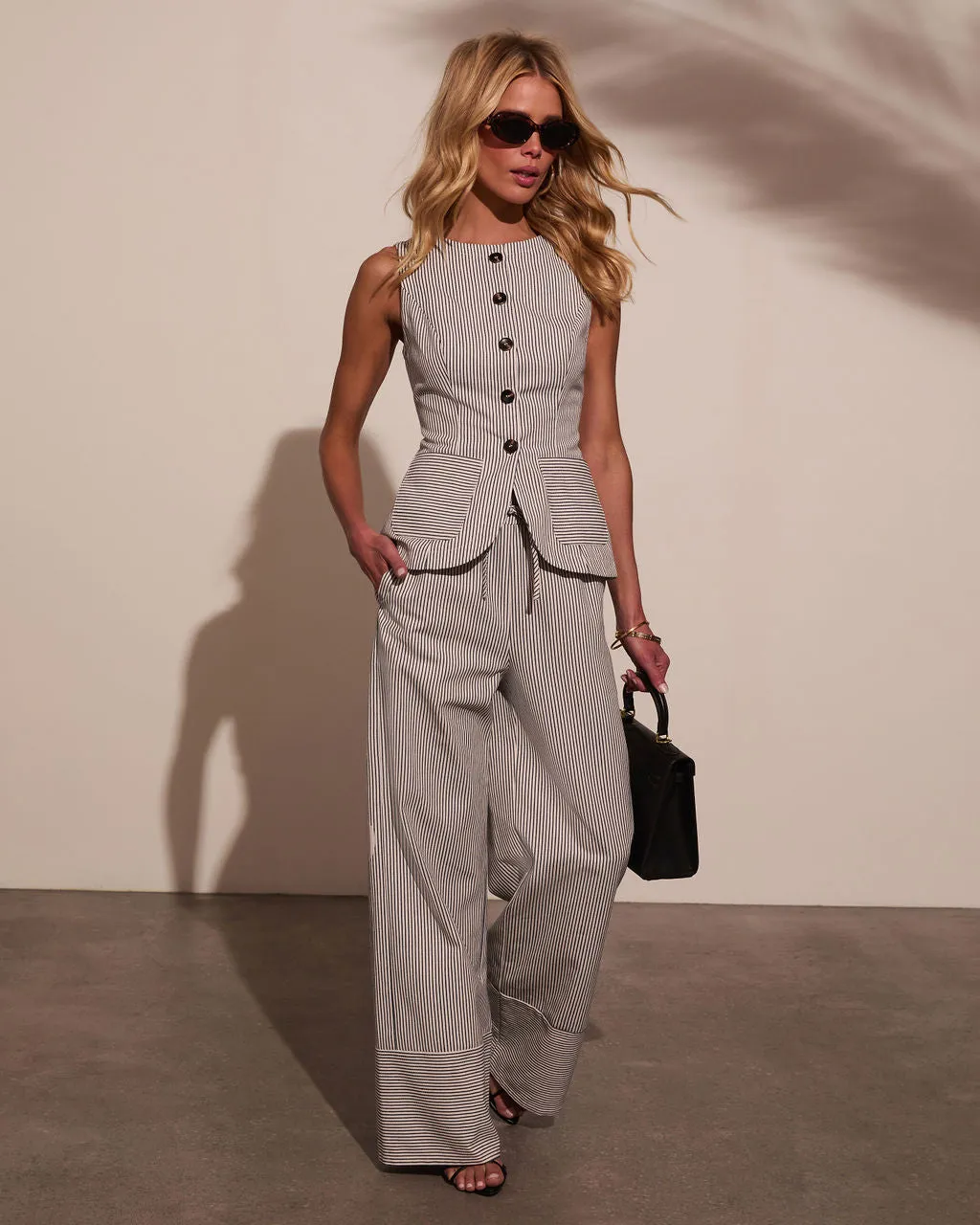 Millie Striped Wide Leg Pants sold by Vici product image thumbnail 2