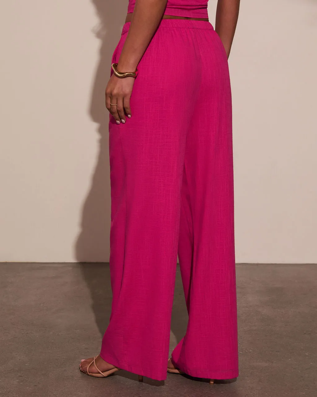 Onyx Linen Wide Leg Pants sold by Vici product image thumbnail 4