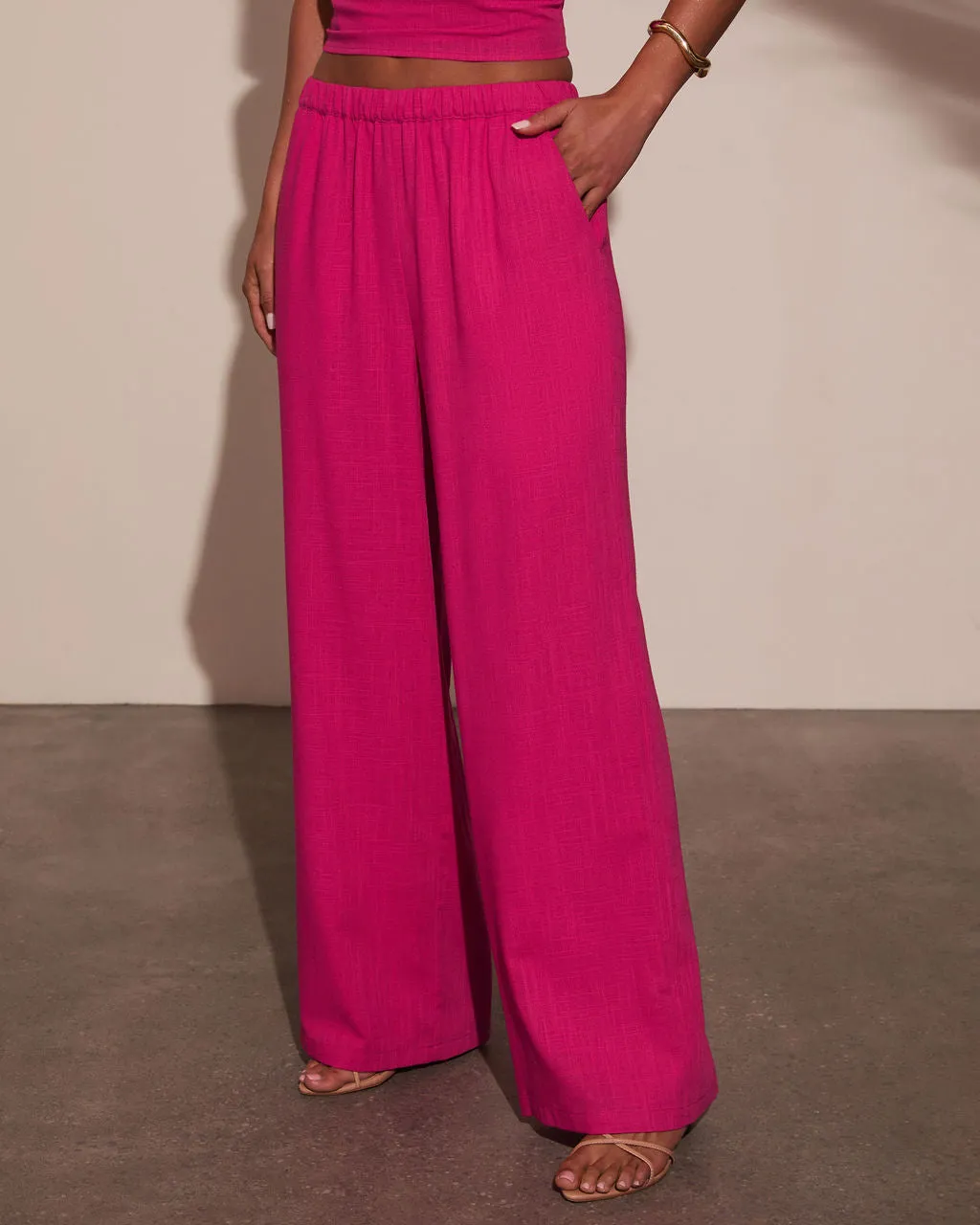 Onyx Linen Wide Leg Pants sold by Vici product image thumbnail 3