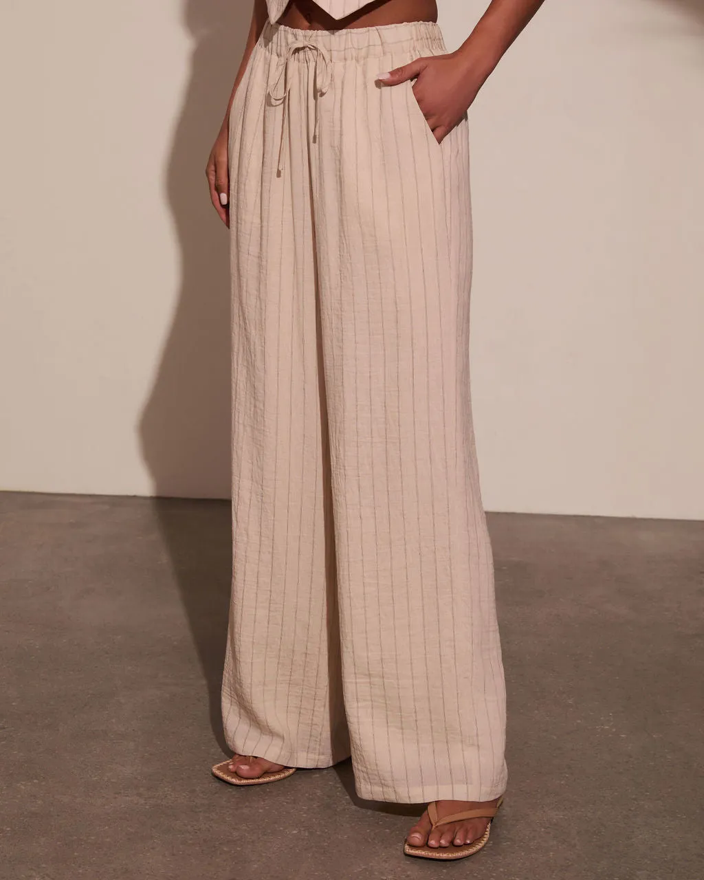 Hazel Pinstripe Wide Leg Pants sold by Vici product image thumbnail 3