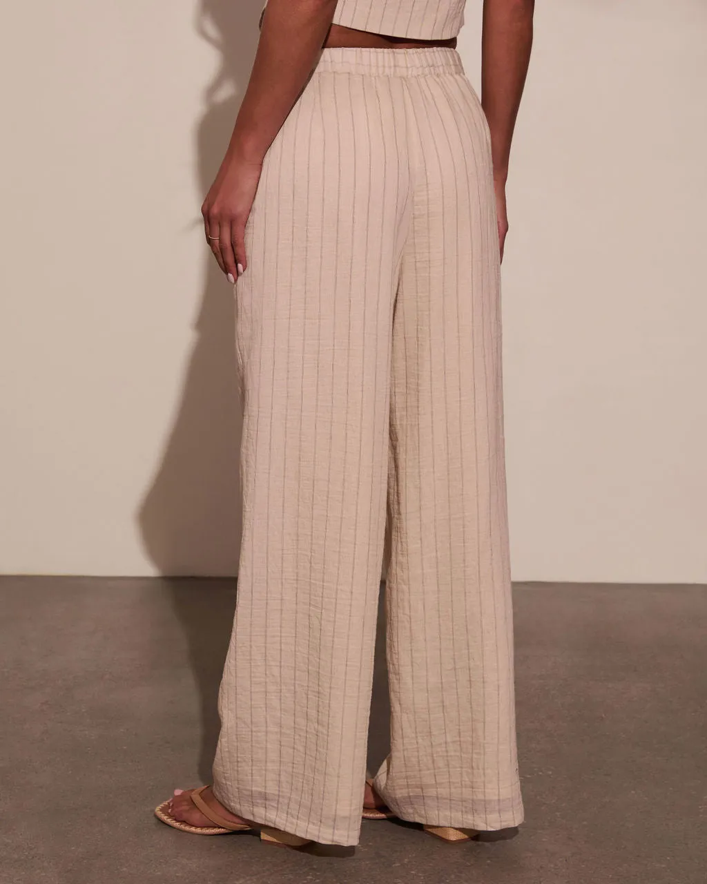 Hazel Pinstripe Wide Leg Pants sold by Vici product image thumbnail 4