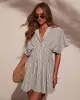 Annabelle Striped Mini Shirt Dress sold by Vici
